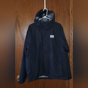 Helly Hansen Black Hooded Tech Jacket Sz Xl